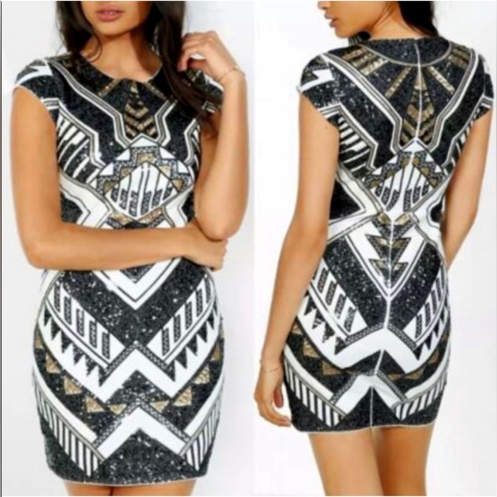 Express Sequin Dress - Aztec Deco print - Picture 3 of 12